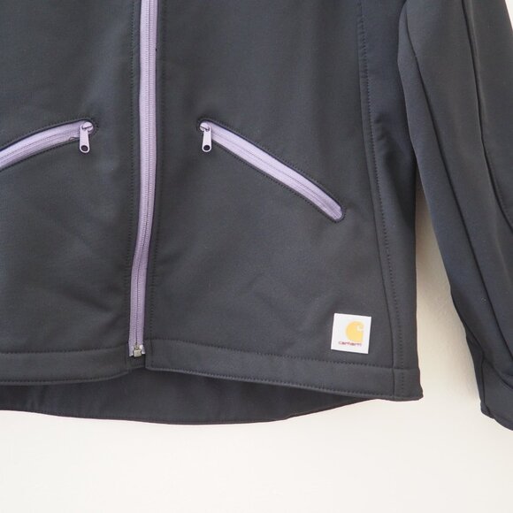 Carhartt Black Cowley Soft Shell Full Zip Jacket sz M 8 / 10 - Picture 5 of 8